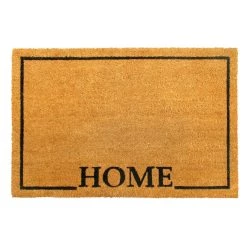 New 🌟 RugSmith Natural & Black Square Home Machine Tufted Coir Doormat ❤️