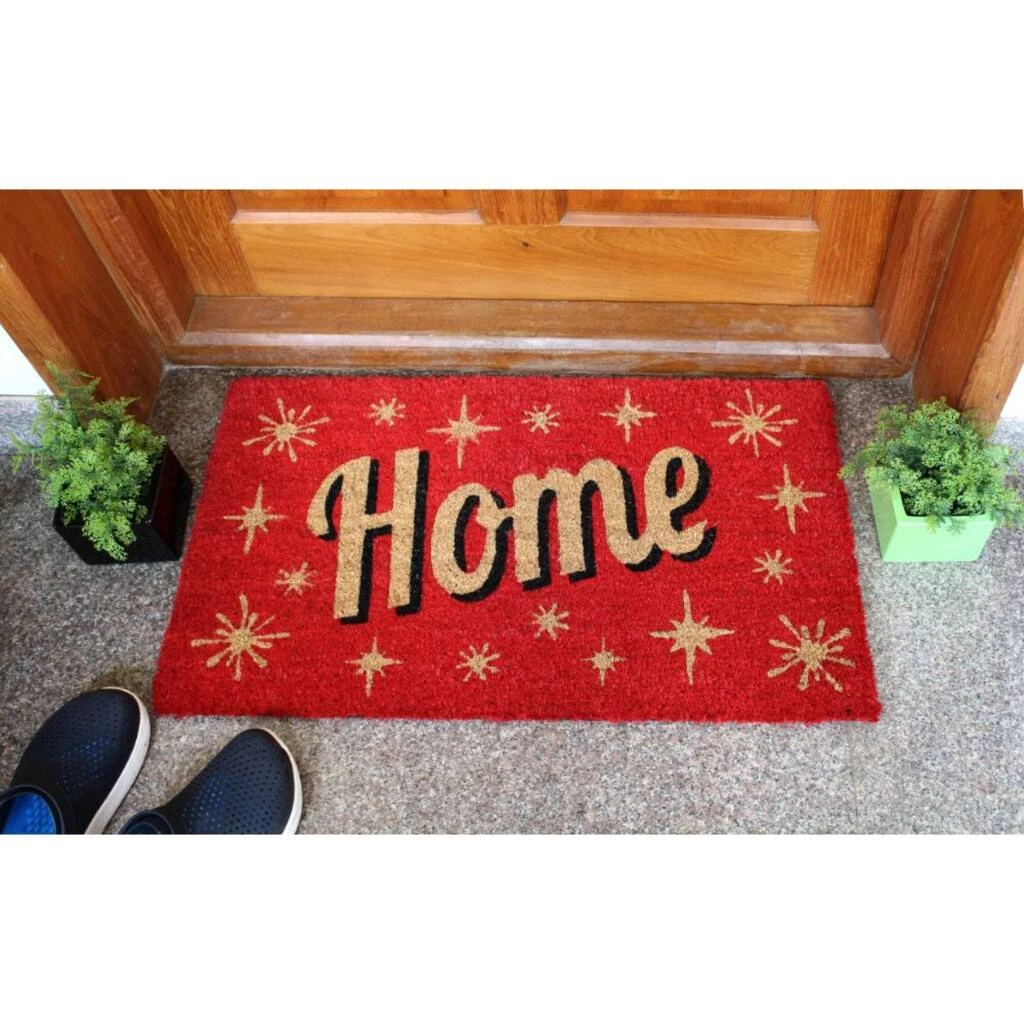 Cheapest ๐ฏ RugSmith Red Home Stars Machine Tufted Coir Doormat ๐ฏ - Image 2
