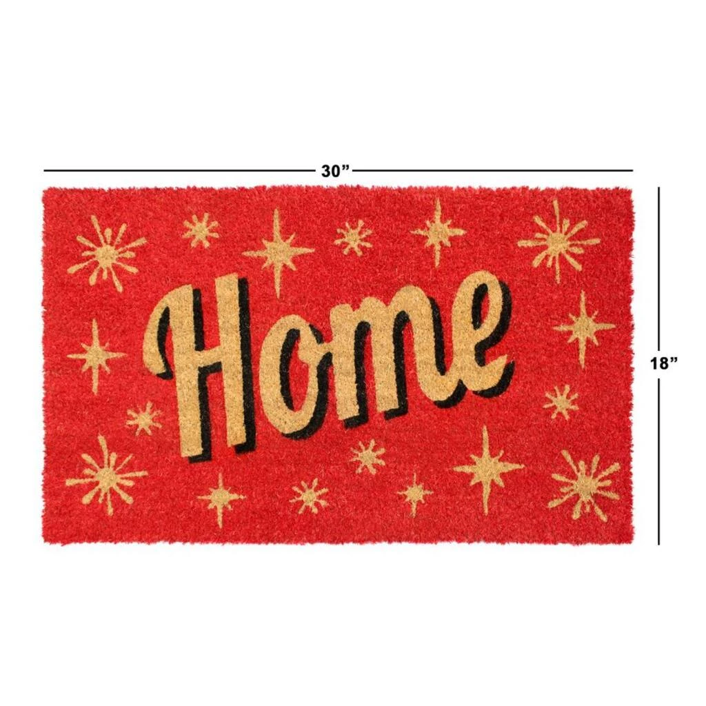 Cheapest ๐ฏ RugSmith Red Home Stars Machine Tufted Coir Doormat ๐ฏ - Image 3