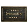 Outlet 🛒 RugSmith Black & Gold Home Sweet Home Hearts Molded Rubber Doormat 🤩