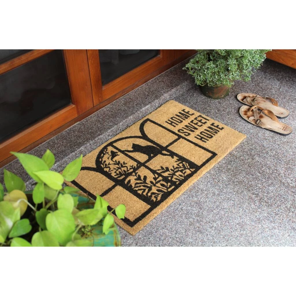 Discount ๐ฅ RugSmith Black Home Sweet Home with Cat Machine Tufted Doormat โจ - Image 2