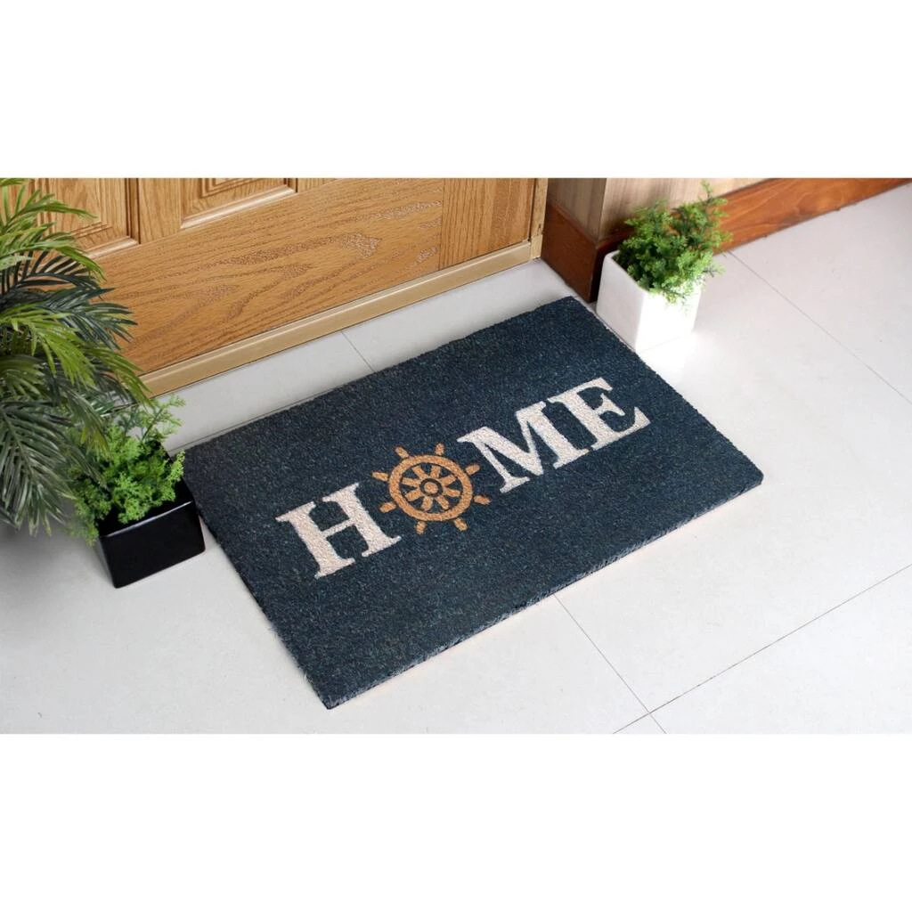 New 🎉 RugSmith Blue & White Home with Helm Machine Tufted Doormat 😉 - Image 2