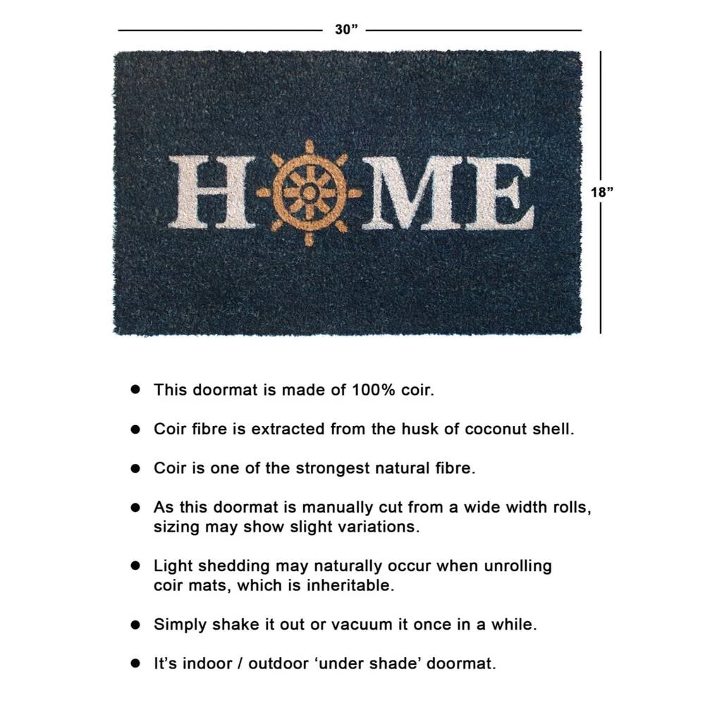 New 🎉 RugSmith Blue & White Home with Helm Machine Tufted Doormat 😉 - Image 3