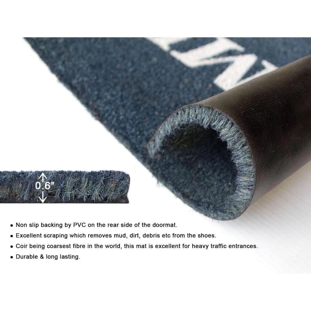 New 🎉 RugSmith Blue & White Home with Helm Machine Tufted Doormat 😉 - Image 4