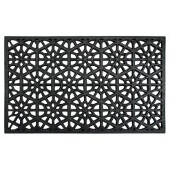 Flash Sale ✨ RugSmith Black Molded Honeycomb Rubber Doormat 🎉