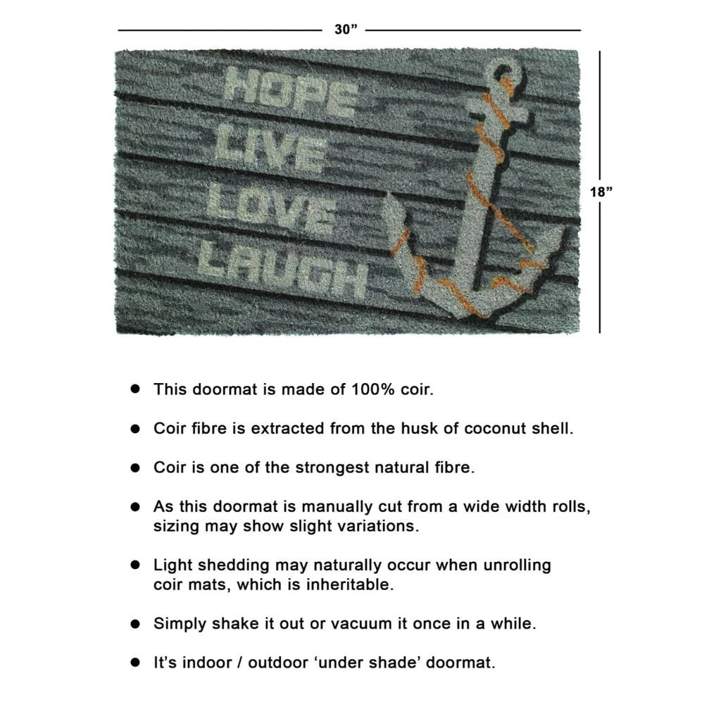 Coupon ๐ RugSmith Multicolor Hope, Live, Love, Laugh Machine Tufted Doormat ๐ - Image 3