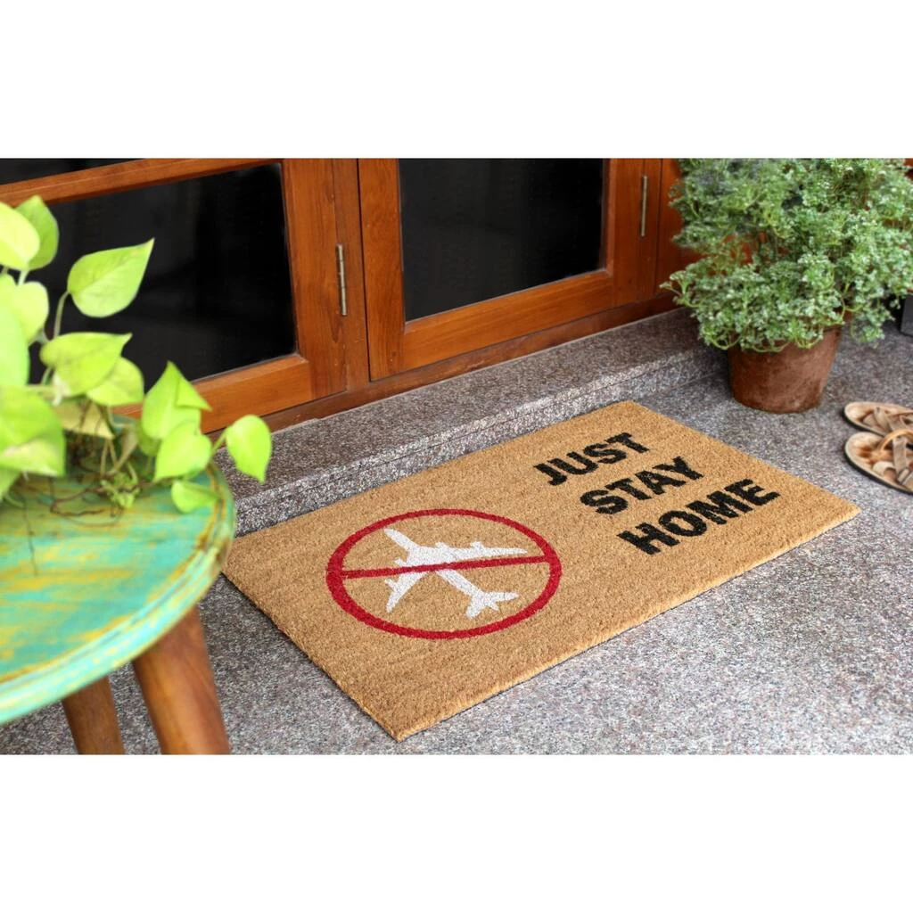 Discount ๐ RugSmith Multicolor Just Stay Home Machine Tufted Doormat ๐ - Image 2