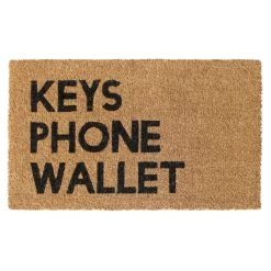 Budget ⌛ RugSmith Black Keys Phone Wallet Machine Tufted Doormat ✨