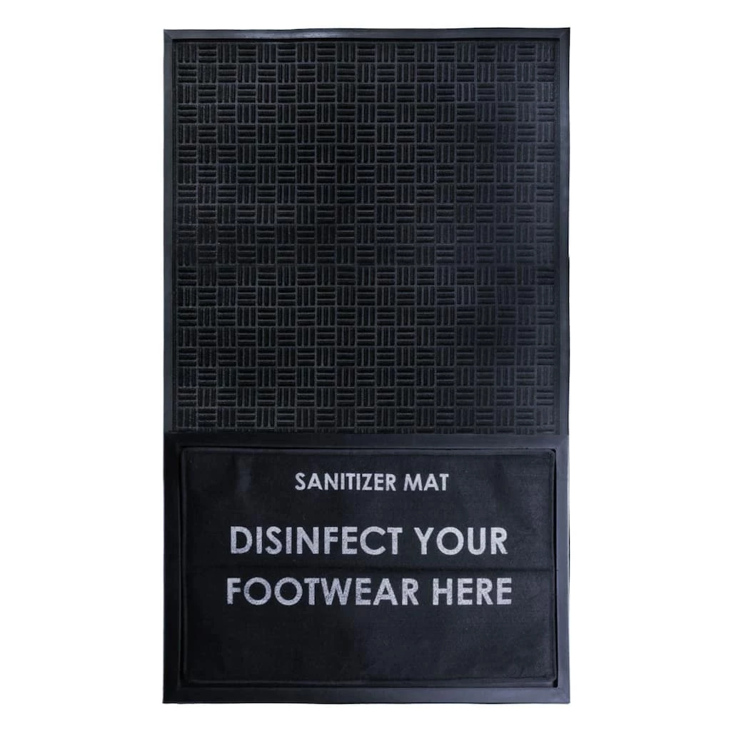 New π RugSmith Layered Rubber Sanitizer Doormat, Tray & Foam Insert, 36" x 60" π