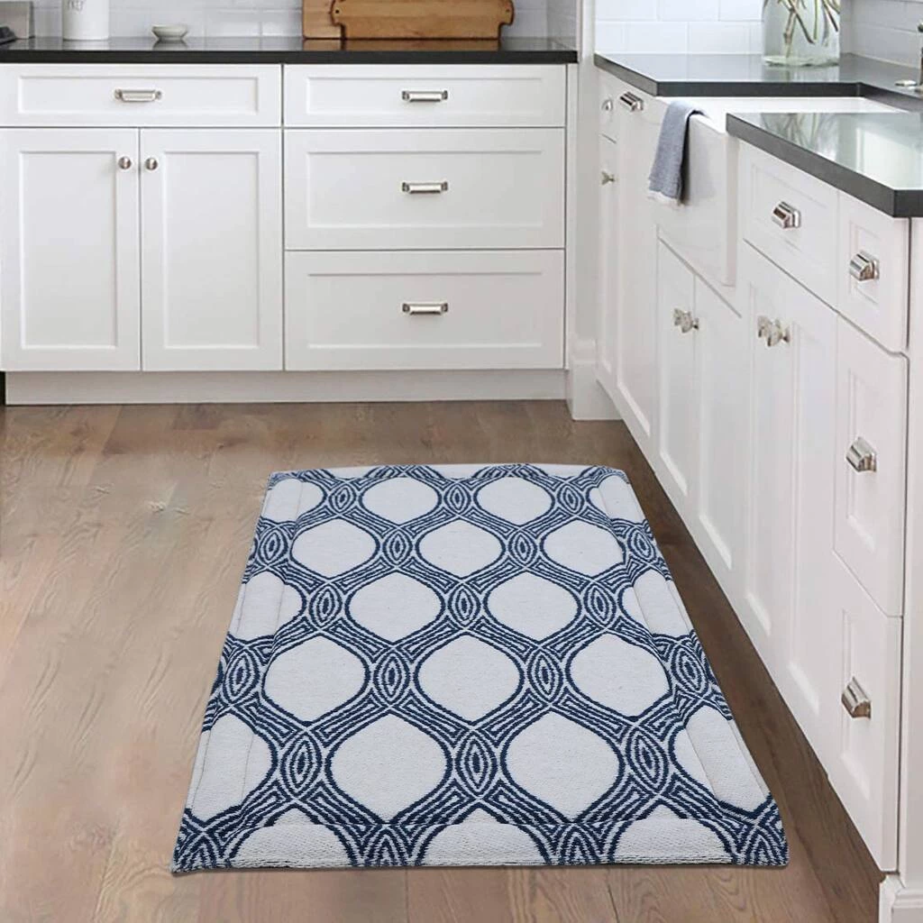 Budget 🔥 RugSmith Navy Machine Woven Leslie Anti-Fatigue Kitchen Mat, 20" x 36" 💯 - Image 4