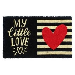 Promo 🛒 RugSmith Black & Red My Little Love Machine Tufted Coir Doormat 🛒