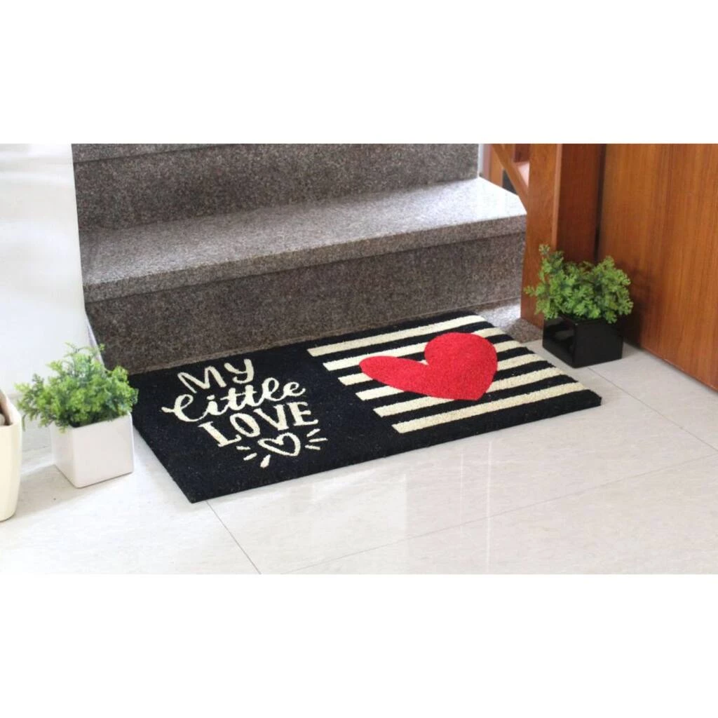 Promo 🛒 RugSmith Black & Red My Little Love Machine Tufted Coir Doormat 🛒 - Image 2