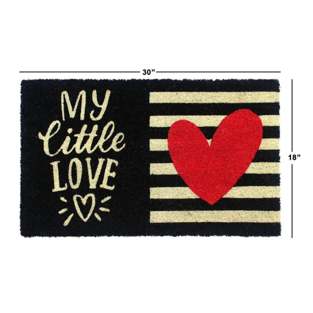 Promo 🛒 RugSmith Black & Red My Little Love Machine Tufted Coir Doormat 🛒 - Image 3