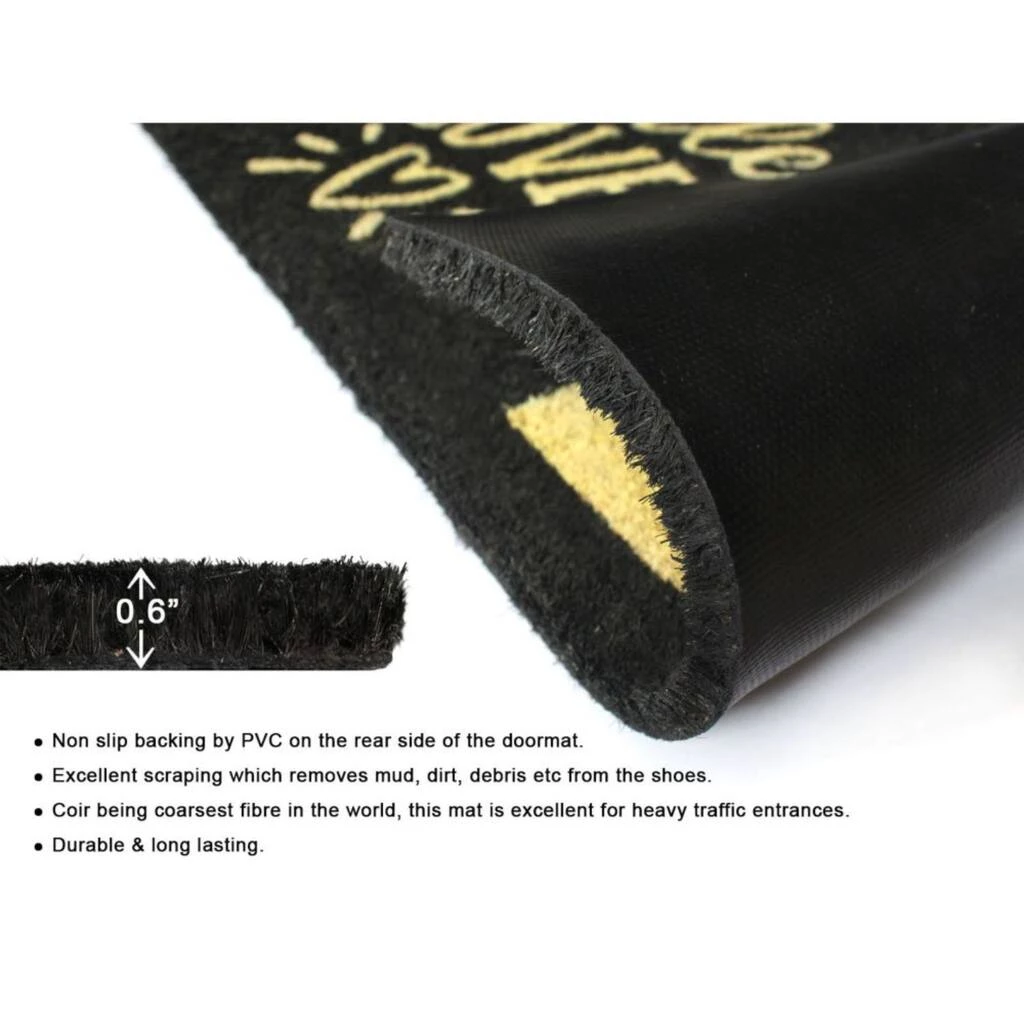 Promo 🛒 RugSmith Black & Red My Little Love Machine Tufted Coir Doormat 🛒 - Image 4