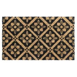 Outlet 🔔 RugSmith Black Mandala Machine Tufted Doormat ✨