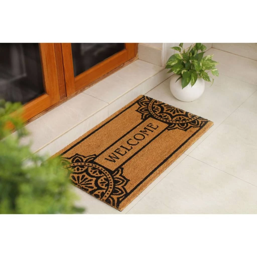 Flash Sale โจ RugSmith Black Mandala Welcome Machine Tufted Coir Doormat ๐ - Image 2