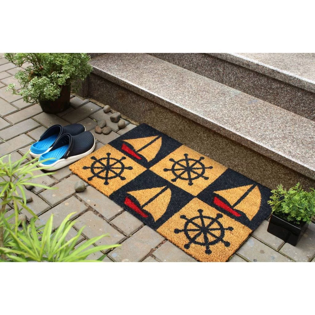 Discount ๐ฏ RugSmith Red & Blue Marine Machine Tufted Doormat ๐ - Image 2