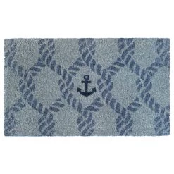 Cheap ๐ฅฐ RugSmith Gray Marine Anchor Machine Tufted Doormat ๐