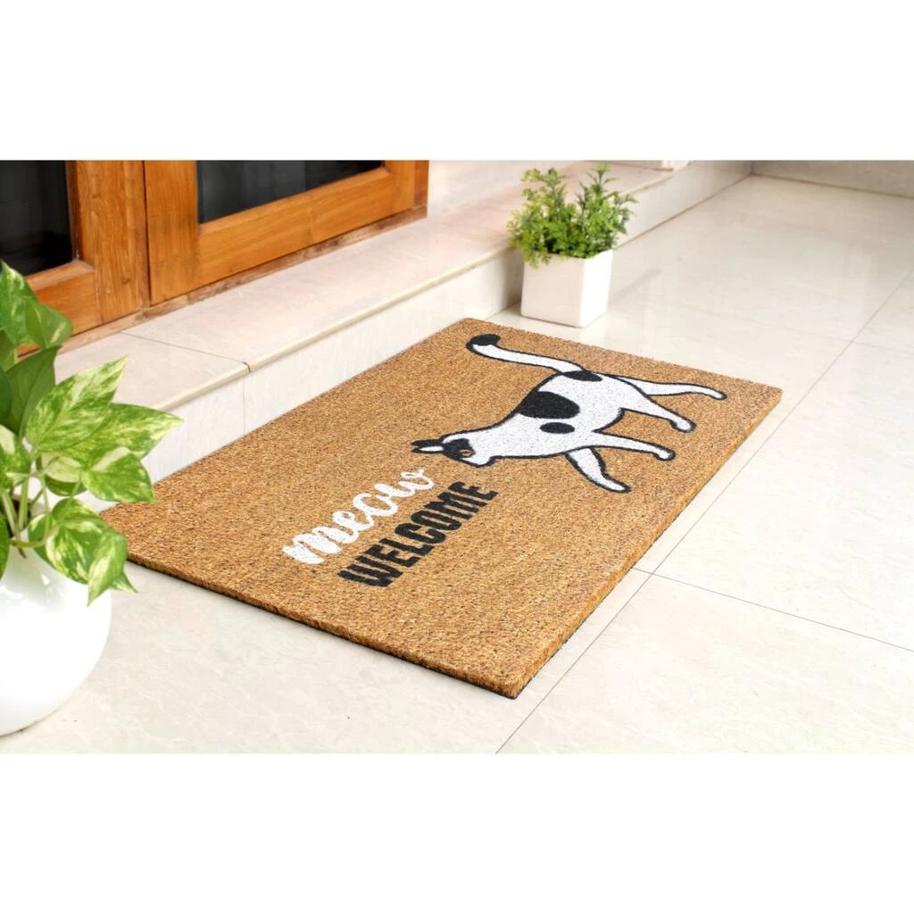 Deals 🔔 RugSmith White Meow Welcome Machine Tufted Doormat 🎁 - Image 2