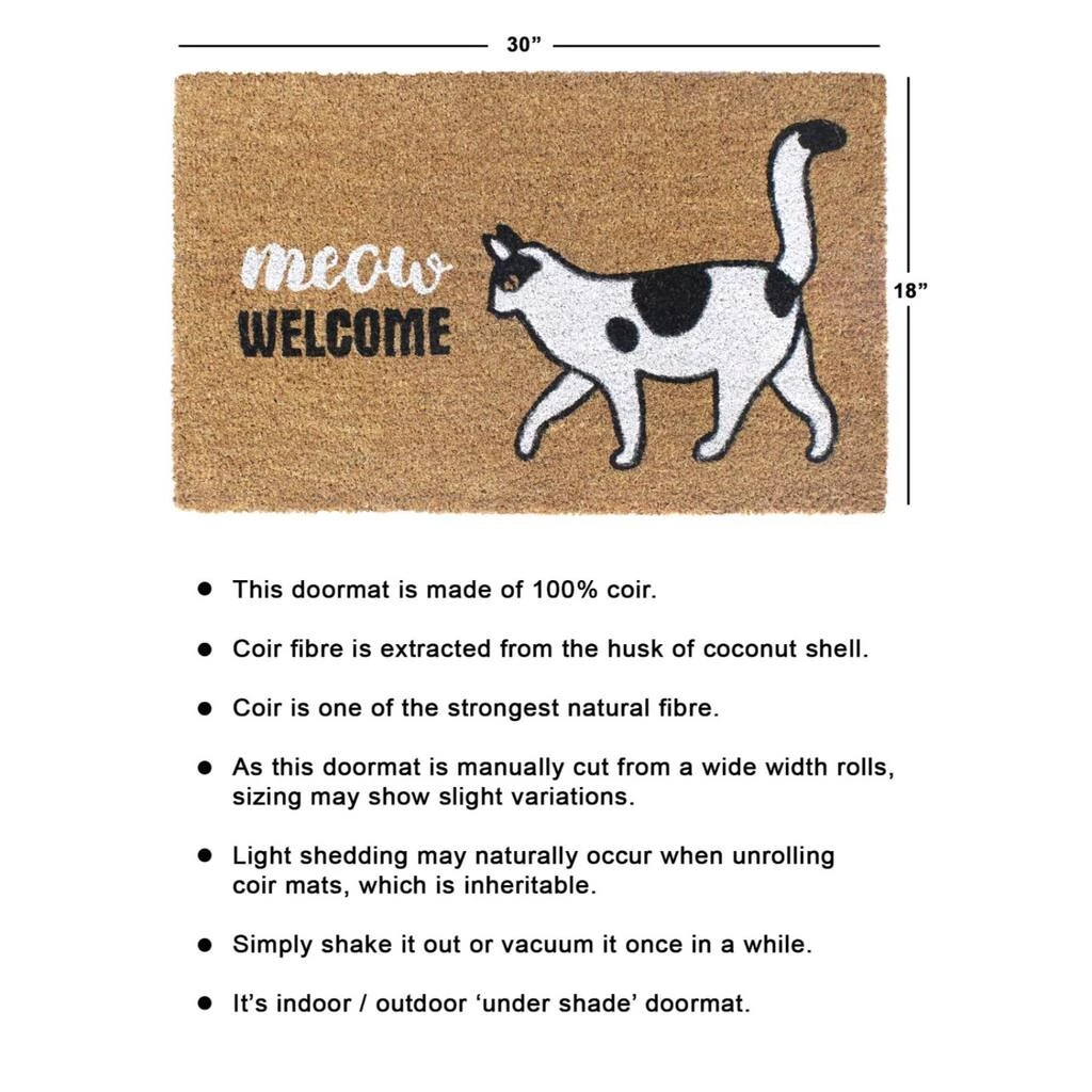 Deals 🔔 RugSmith White Meow Welcome Machine Tufted Doormat 🎁 - Image 3