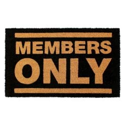 Flash Sale ✔️ RugSmith Natural & Black Members Only Machine Tufted Coir Doormat ⌛