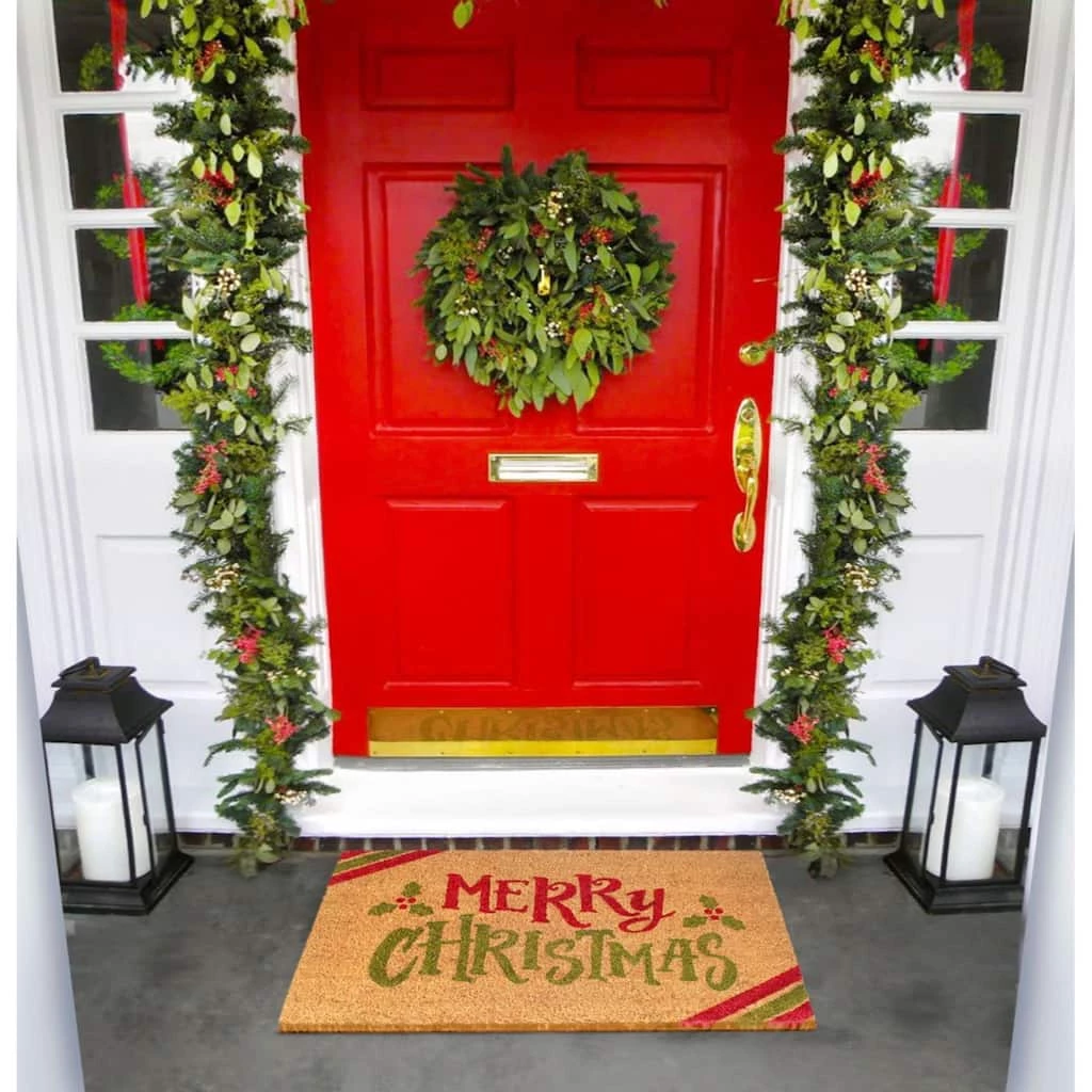 Cheap โค๏ธ RugSmith Red Machine Tufted Holiday Merry ๐ Christmas Diagonal Stripes Area Rug, 18'' x 30'' ๐คฉ - Image 2