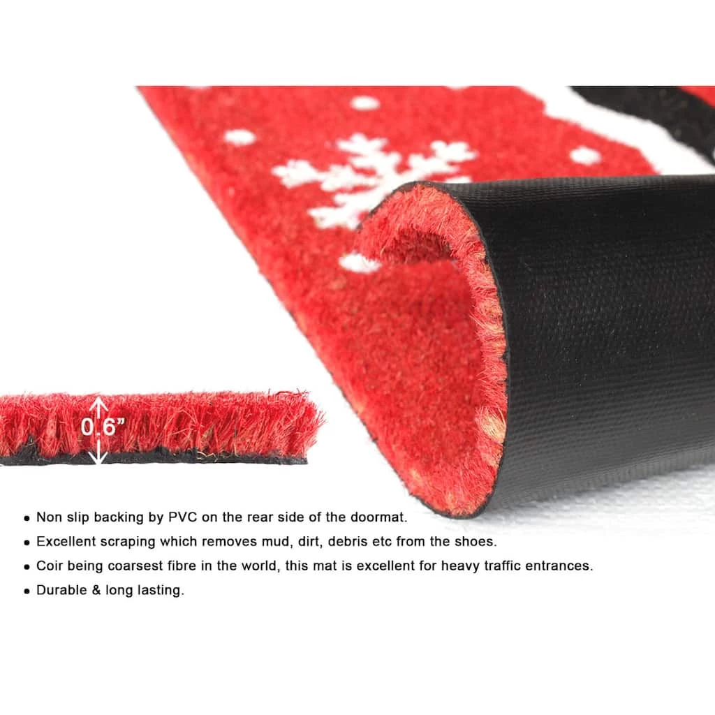 Top 10 👏 RugSmith White Machine Tufted Merry 🎁 Christmas Doormat, 18'' x 30'' 🎉 - Image 4