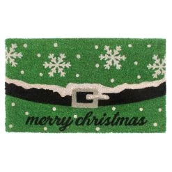 Buy 👏 RugSmith Green Machine Tufted Holiday Merry 🎅 Christmas Snow flakes Area Rug, 18'' x 30'' 🔔