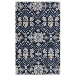 Promo ⭐ RugSmith Navy Geometric Anti-Fatigue Kitchen Mat, 20" x 36" 🔔