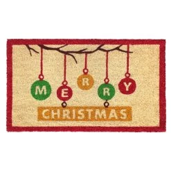Best Pirce ✨ RugSmith Multi Machine Tufted Ornaments Merry 🎁 Christmas Doormat, 18'' x 30'' 🥰