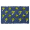 Wholesale ✔️ RugSmith Blue Machine Tufted Palm Tree Graphic Coir Doormat, 18'' x 30'' 🔔