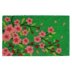 Buy 😍 RugSmith Green & Pink Floral Tree Machine Tufted Coir Doormat 🤩