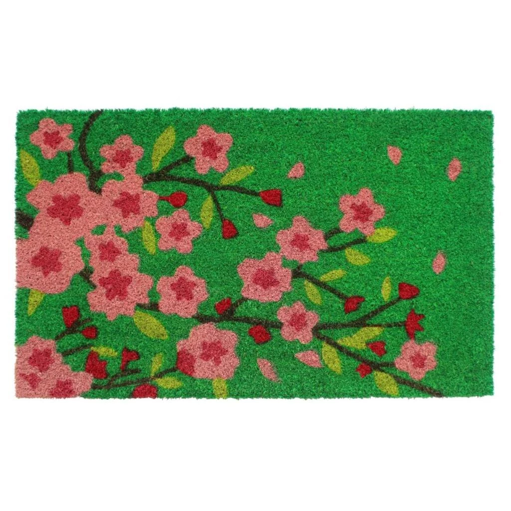 Buy 😍 RugSmith Green & Pink Floral Tree Machine Tufted Coir Doormat 🤩