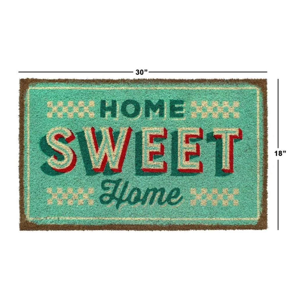Flash Sale ⭐ RugSmith Ice Green Retro Home Sweet Home Machine Tufted Coir Doormat 🥰 - Image 3