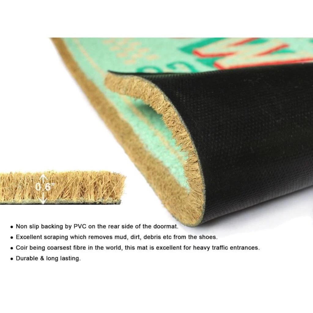 Flash Sale ⭐ RugSmith Ice Green Retro Home Sweet Home Machine Tufted Coir Doormat 🥰 - Image 4