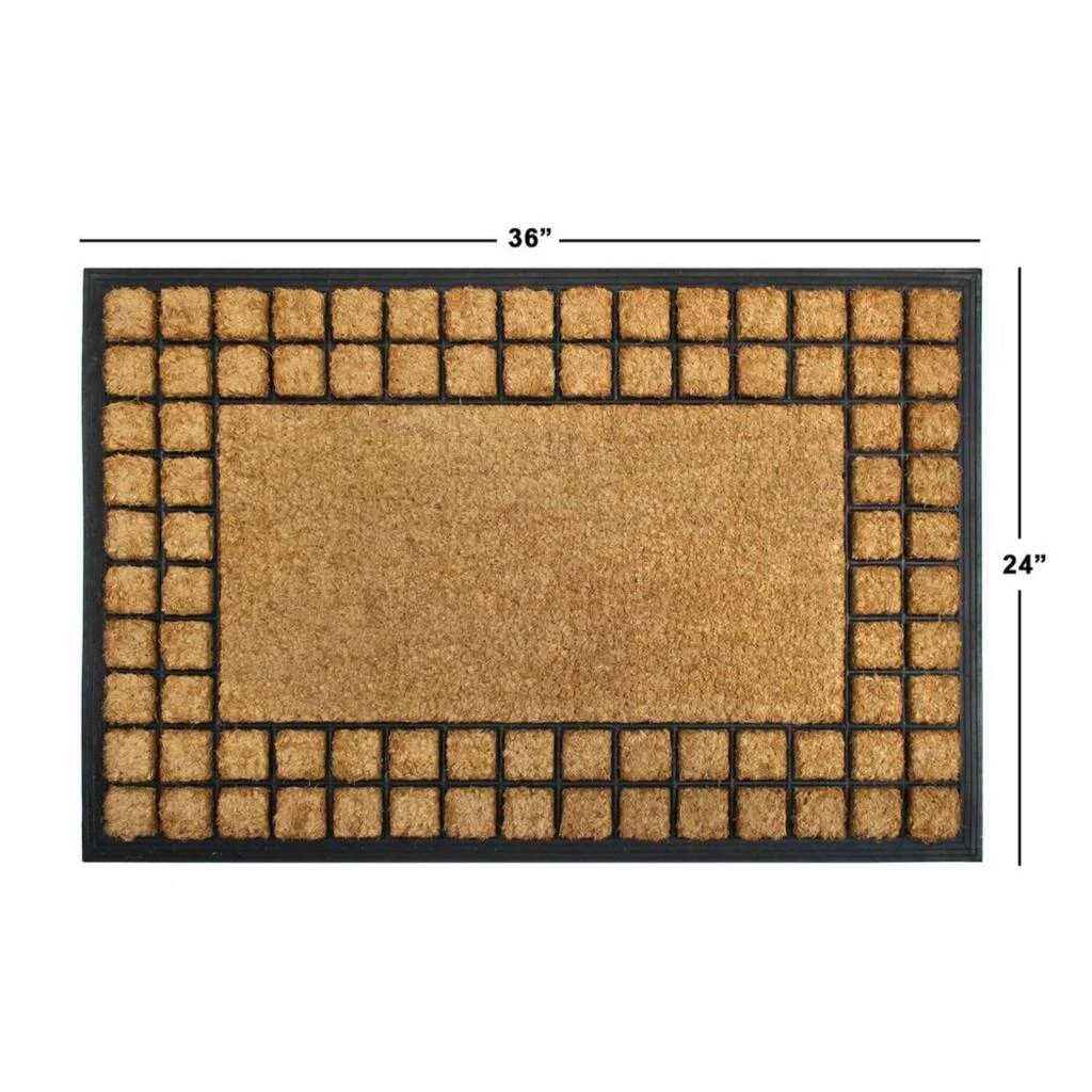 Deals β RugSmith Natural & Black Checkered Molded Rubber & Coir Doormat π― - Image 3