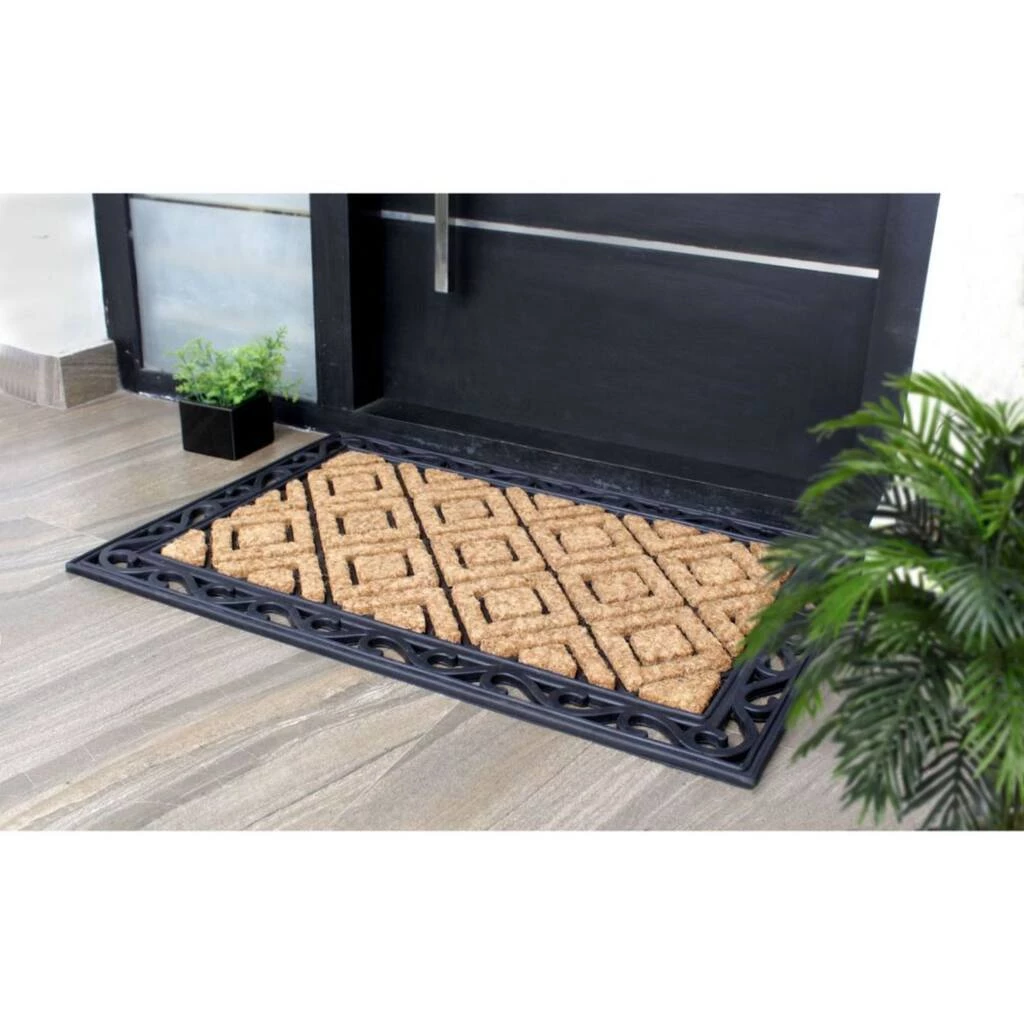 Wholesale โญ RugSmith Natural & Black Diamond Molded Rubber & Coir Doormat ๐ - Image 2