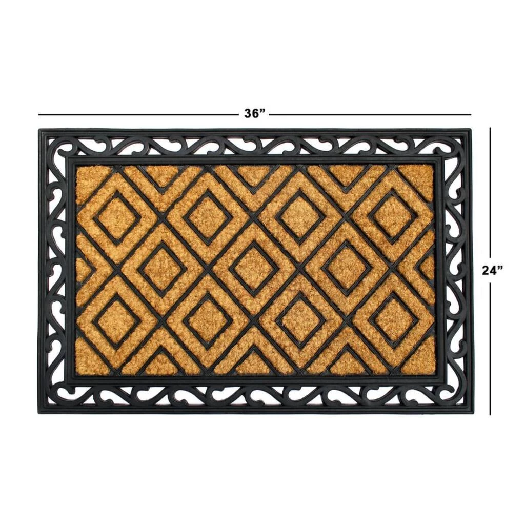 Wholesale โญ RugSmith Natural & Black Diamond Molded Rubber & Coir Doormat ๐ - Image 3