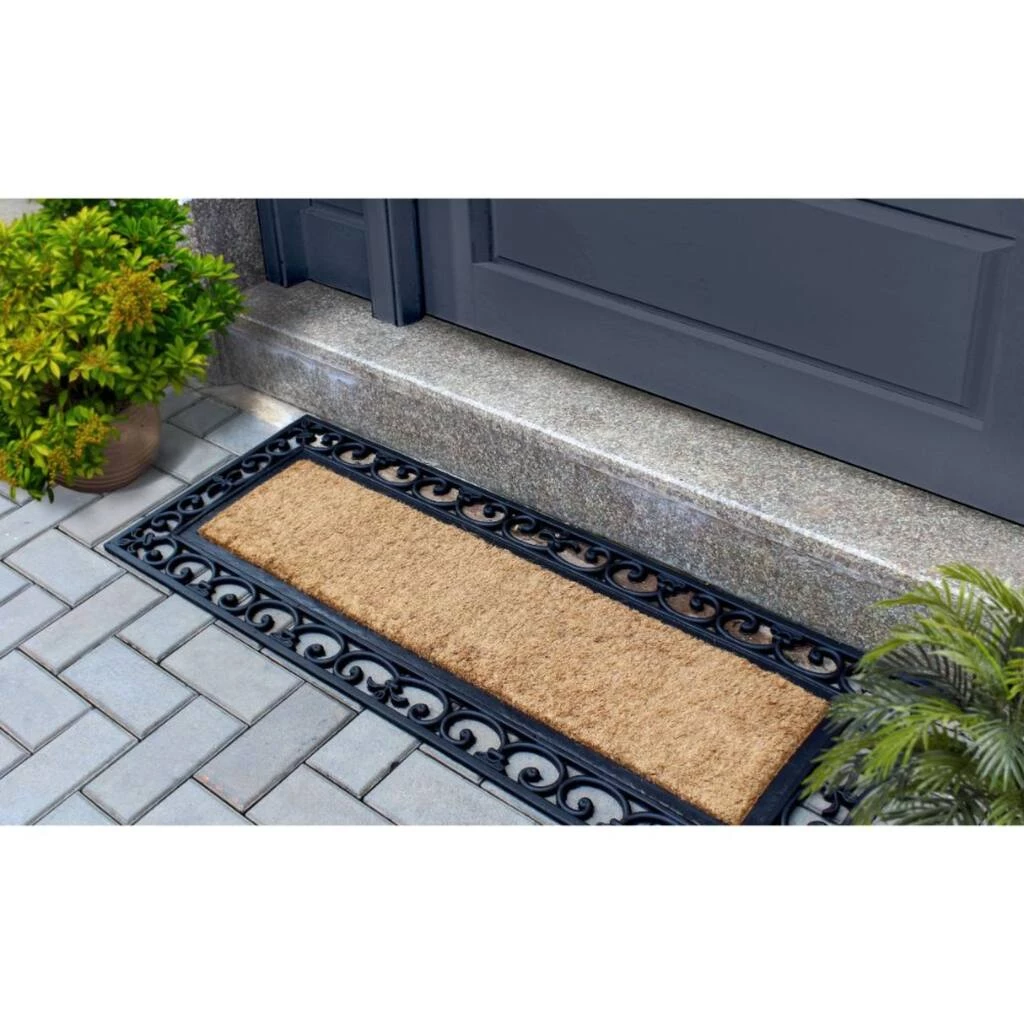 Flash Sale ๐ RugSmith Natural & Black Irongate Molded Rubber & Coir Doormat ๐ฏ - Image 2