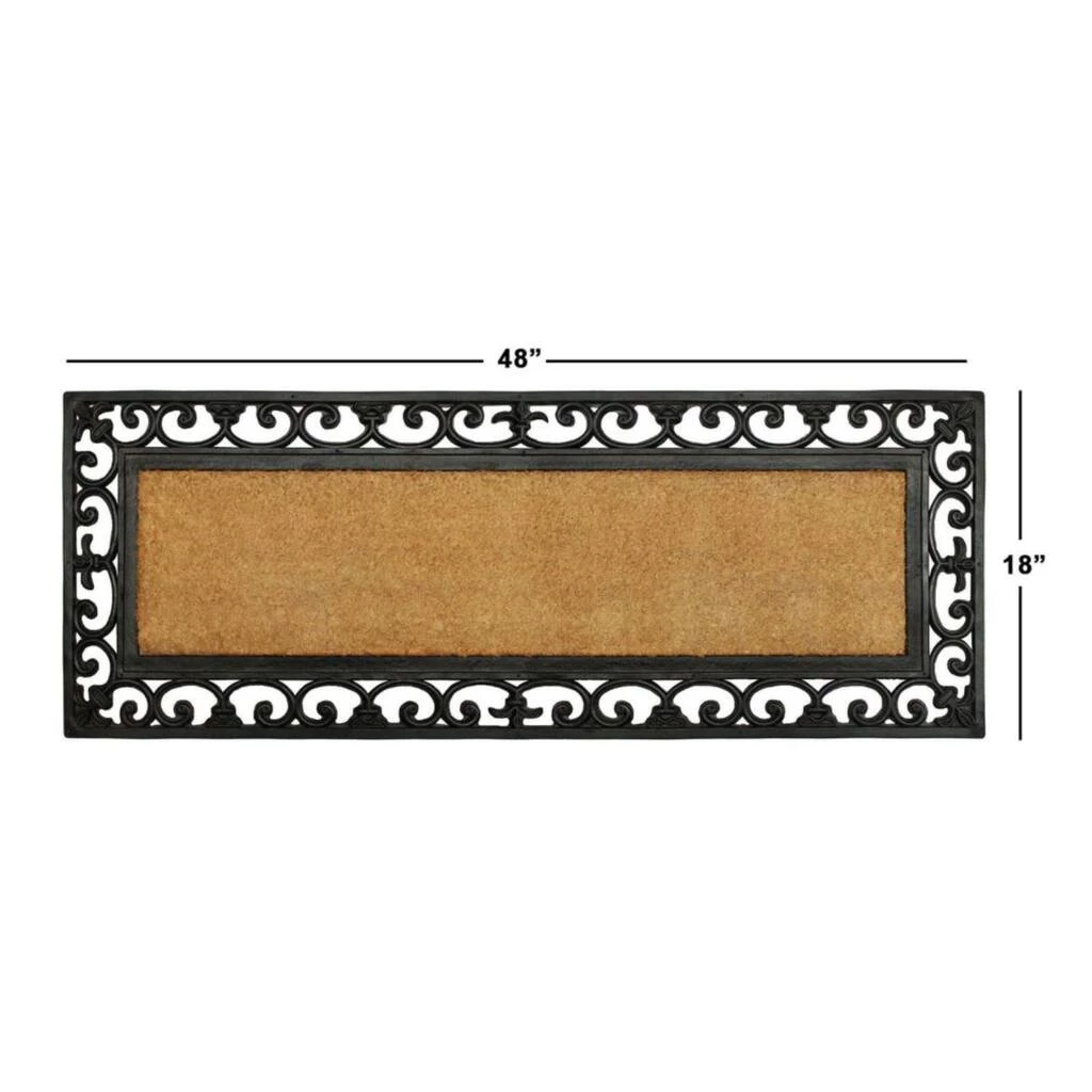 Flash Sale ๐ RugSmith Natural & Black Irongate Molded Rubber & Coir Doormat ๐ฏ - Image 3