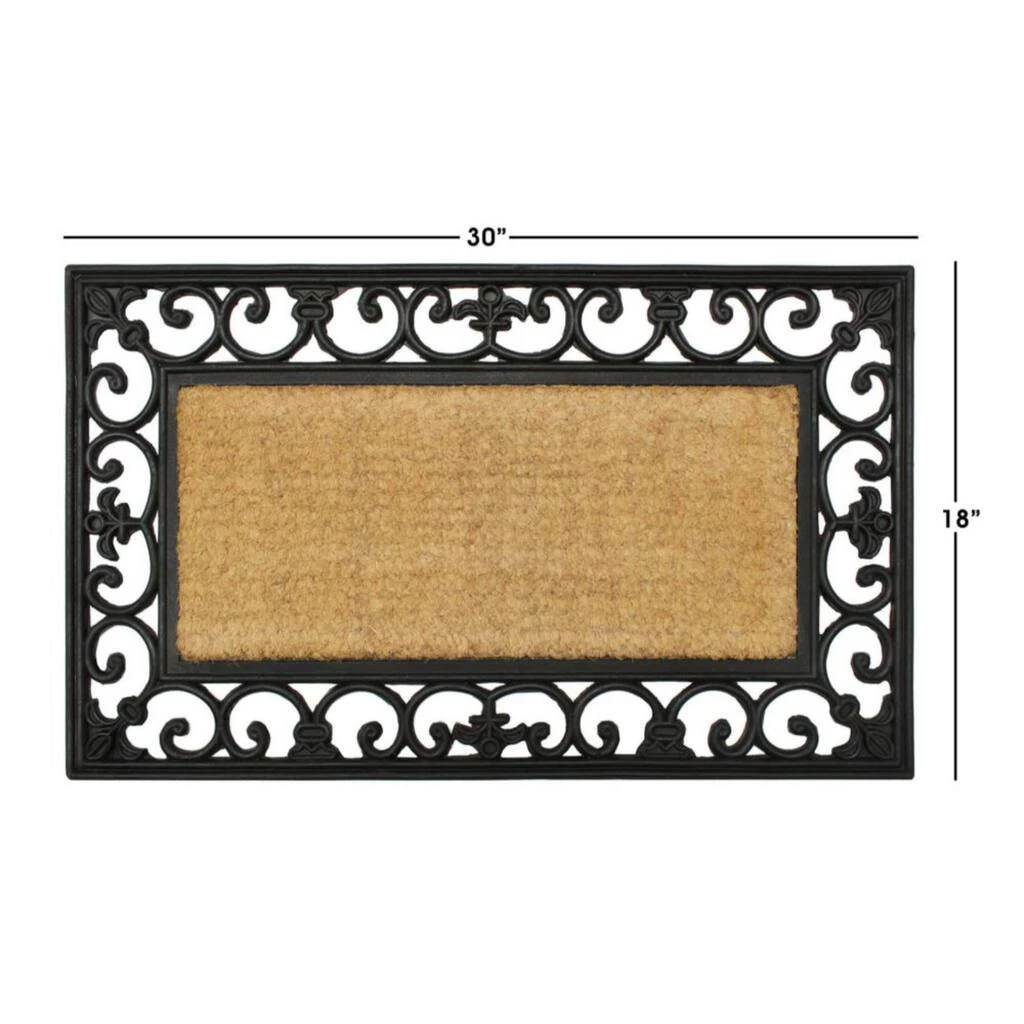 Cheapest ๐ฏ RugSmith Natural & Black Irongate Striped Molded Rubber & Coir Doormat ๐ - Image 3