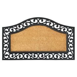 Best Pirce โ๏ธ RugSmith Natural & Black Irongate Trellis Striped Molded Rubber & Coir Doormat ๐ฅฐ