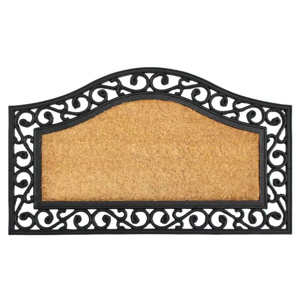 Best Pirce โ๏ธ RugSmith Natural & Black Irongate Trellis Striped Molded Rubber & Coir Doormat ๐ฅฐ