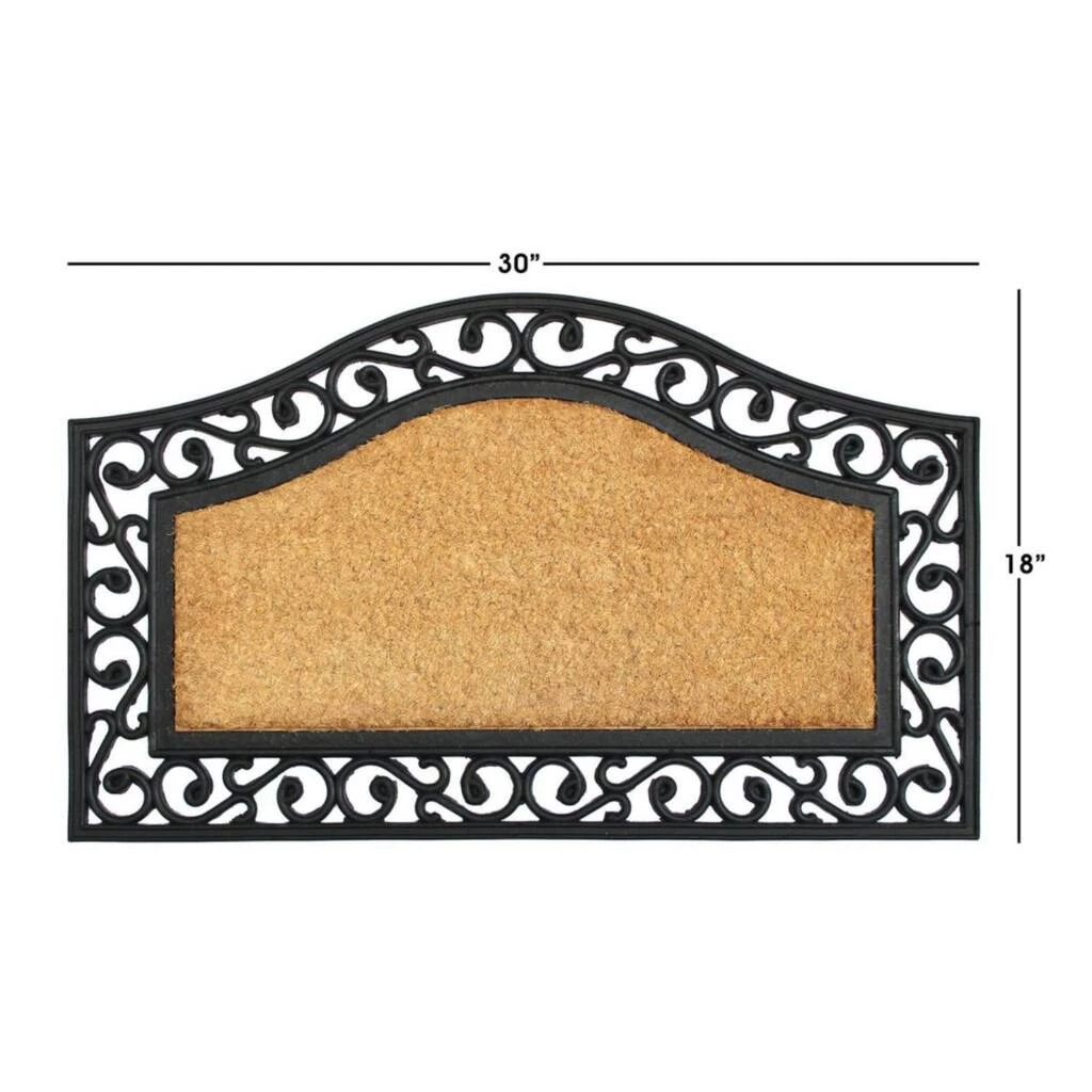 Best Pirce โ๏ธ RugSmith Natural & Black Irongate Trellis Striped Molded Rubber & Coir Doormat ๐ฅฐ - Image 3