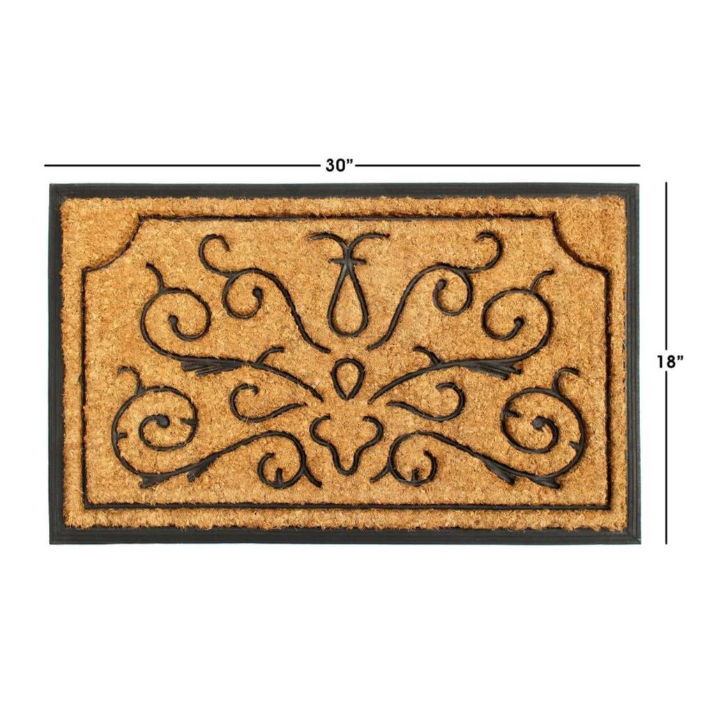 Cheapest ๐ RugSmith Natural & Black Lotus Molded Rubber & Coir Doormat โ - Image 3