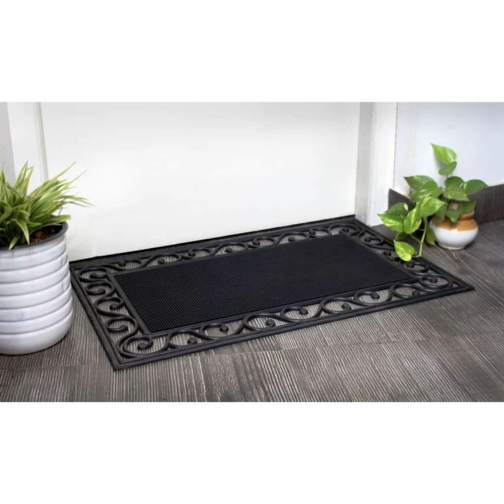 Buy ⭐ RugSmith Black Trellis Edge Molded Rubber Doormat 😍 - Image 2