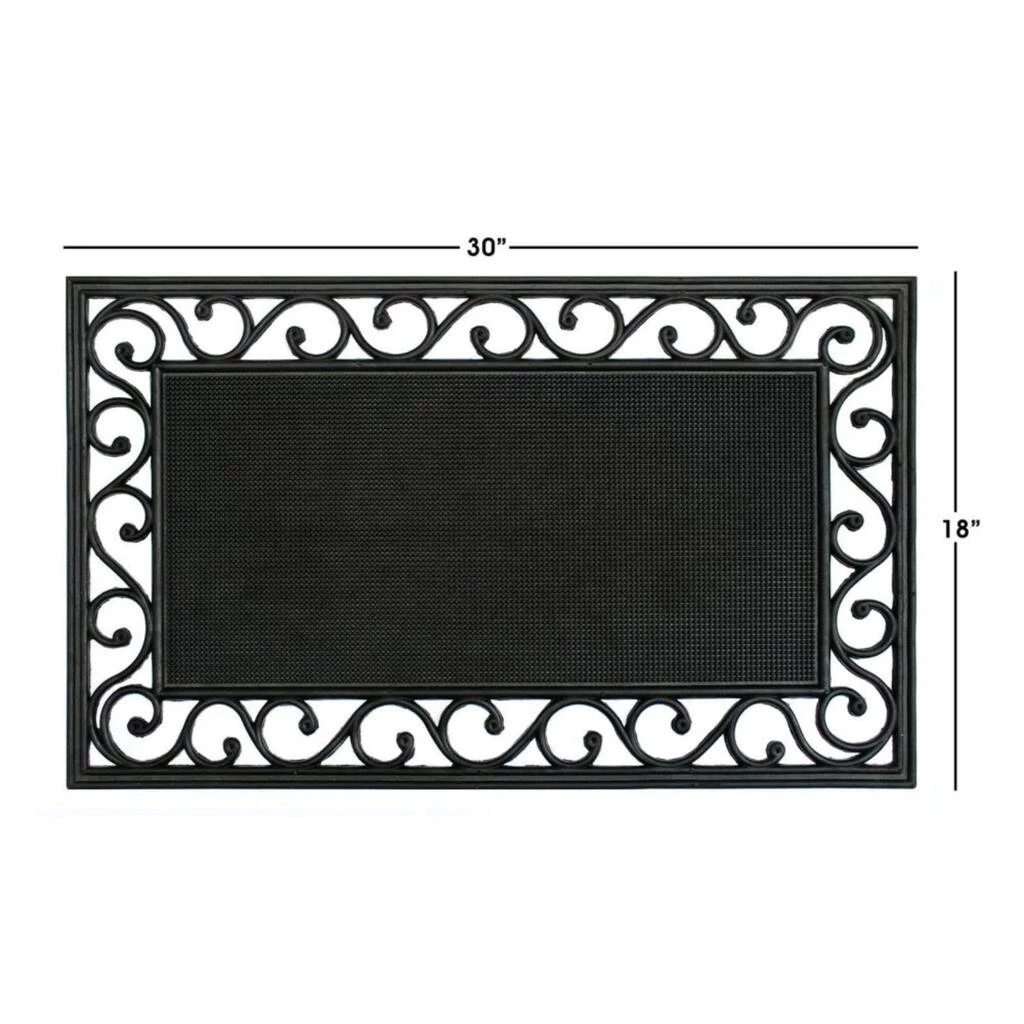 Buy ⭐ RugSmith Black Trellis Edge Molded Rubber Doormat 😍 - Image 3
