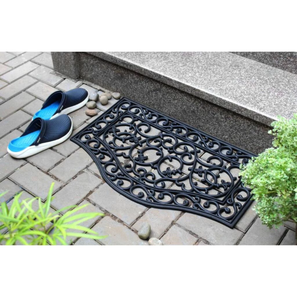 Best deal ๐งจ RugSmith Black Trellis Rectangle Molded Rubber Doormat ๐ - Image 2