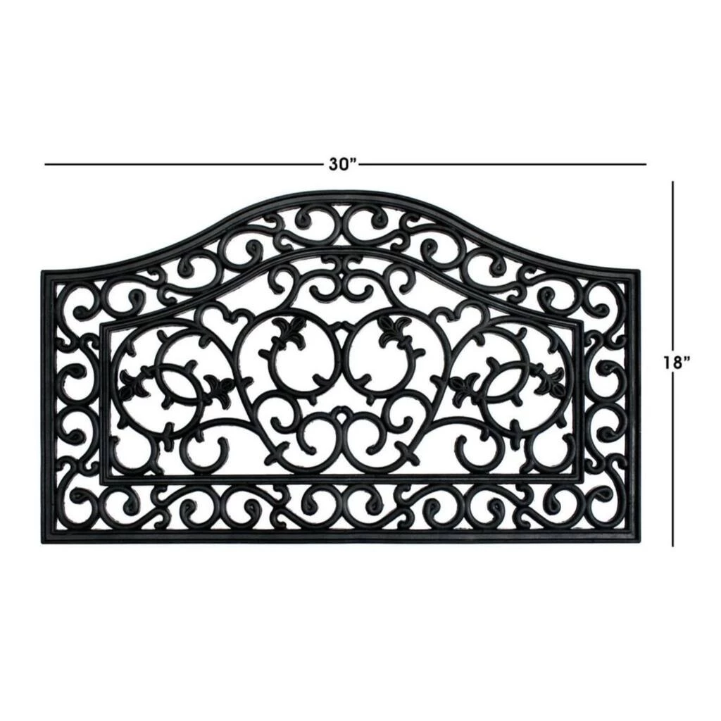 Best deal ๐งจ RugSmith Black Trellis Rectangle Molded Rubber Doormat ๐ - Image 3