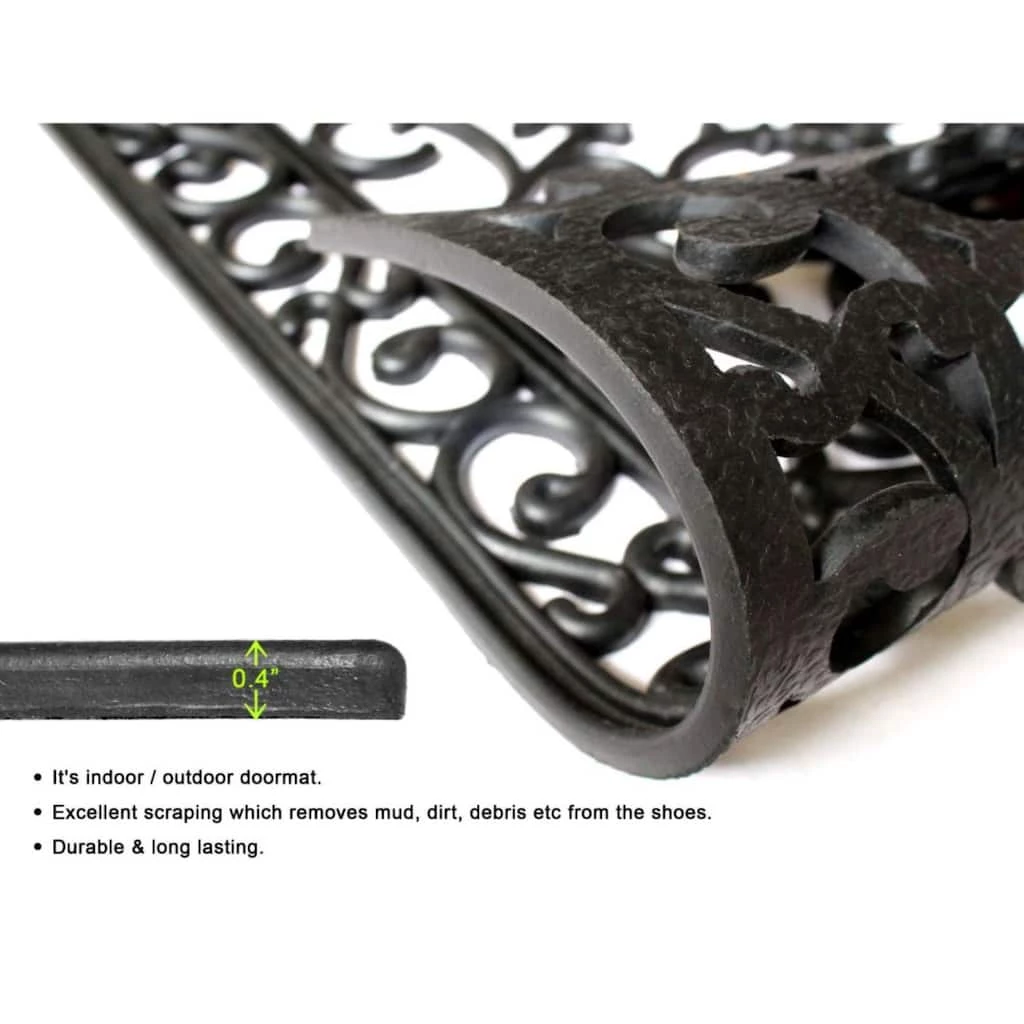 Best deal ๐งจ RugSmith Black Trellis Rectangle Molded Rubber Doormat ๐ - Image 4